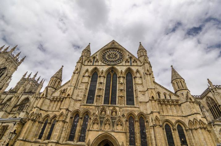 The main entrance of York Minster.